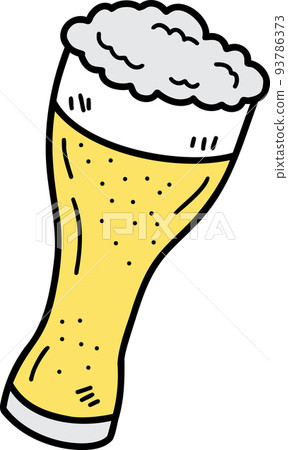 hand drawn beer glass illustration on transparent background 93786373