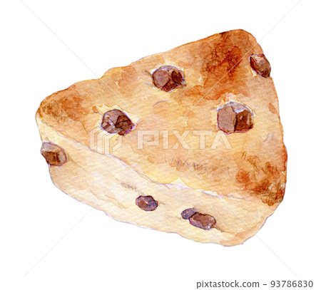 水彩插圖烤餅巧克力 93786830