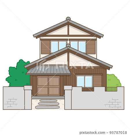 房子，房子，獨立的房子，日本房子，插圖 93787018