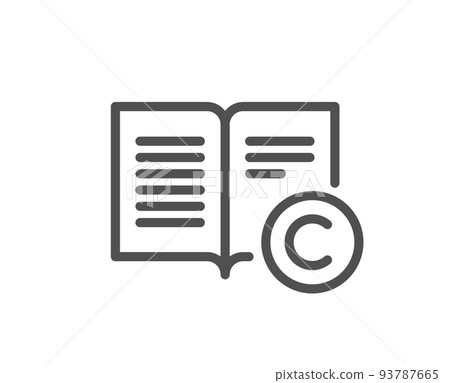 Copyright line icon. Copywriting or Book sign. Feedback symbol. Quality design element. Linear style copyright icon. Editable stroke. Vector Copyright line icon. Copywriting or Book sign. Feedback symbol. Quality design element. Linear style copyright icon. Editable stroke. Vector 93787665