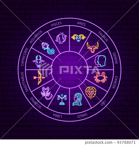 Horoscope Neon Circle Horoscope Neon Circle 93788071