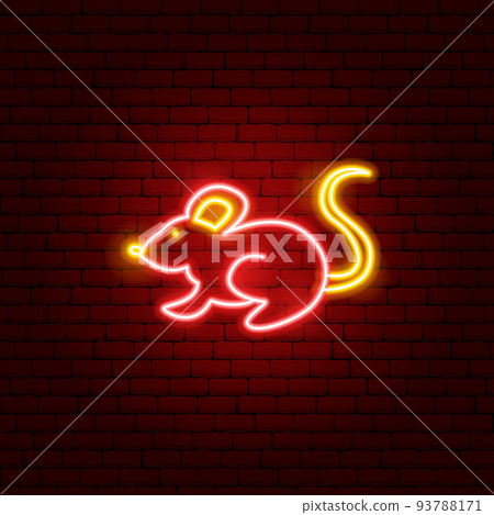 Mouse Chinese Zodiac Neon Mouse Chinese Zodiac Neon 93788171