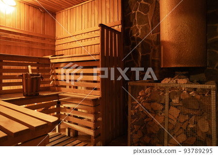 Empty modern and comfortable sauna for relax Empty modern and comfortable sauna for relax 93789295