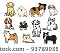 各種犬種的插圖 93789935