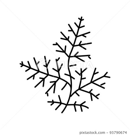 water wisteria line icon vector illustration 93790674