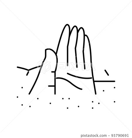 atacama desert line icon vector illustration 93790691