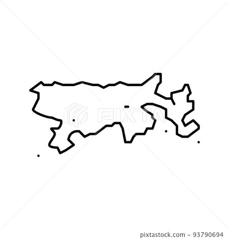 lake titicaca line icon vector illustration 93790694
