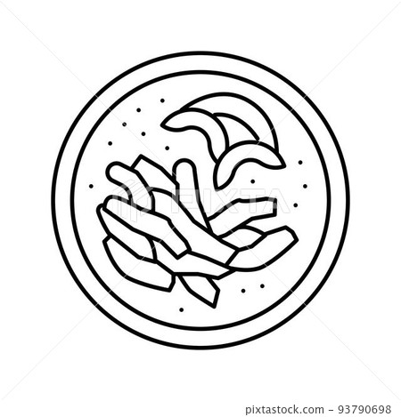 fajita chicken line icon vector illustration 93790698