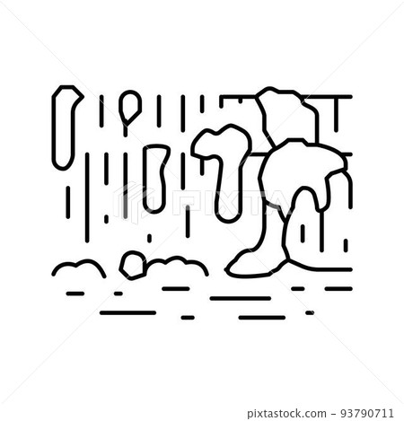 iguazu falls line icon vector illustration iguazu falls line icon vector illustration 93790711