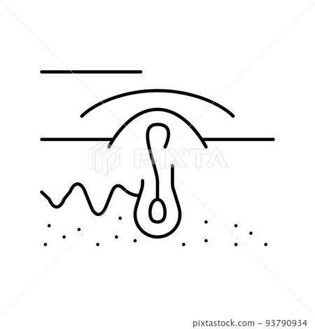darkened skin line icon vector illustration darkened skin line icon vector illustration 93790934