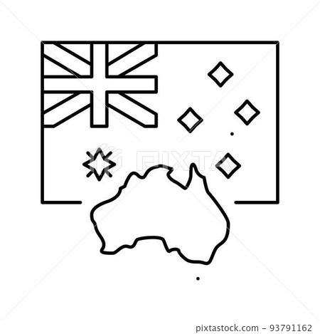 australia country flag line icon vector illustration australia country flag line icon vector illustration 93791162