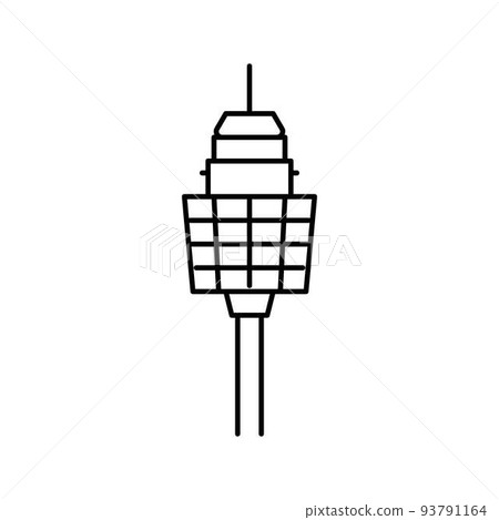 sydney tower line icon vector illustration sydney tower line icon vector illustration 93791164