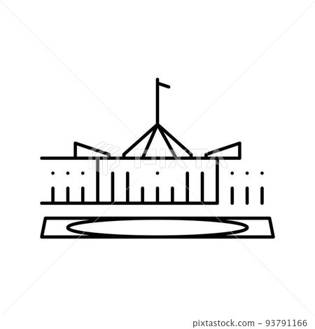 canberra city line icon vector illustration 93791166