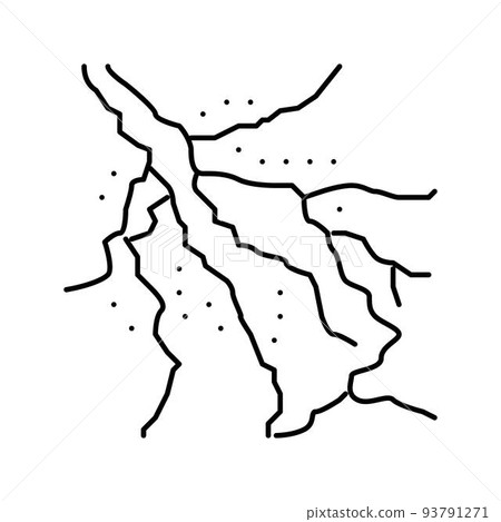 okavango delta line icon vector illustration okavango delta line icon vector illustration 93791271