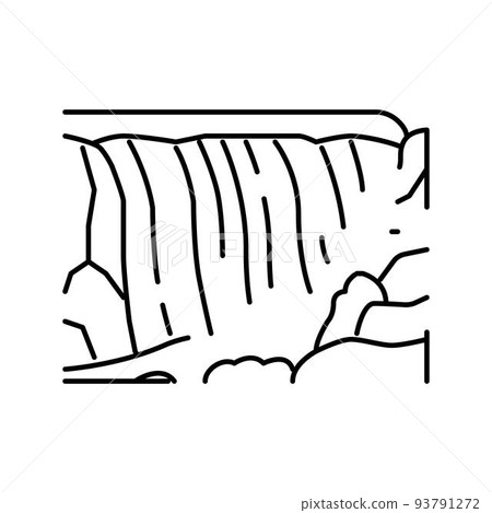 victoria falls line icon vector illustration victoria falls line icon vector illustration 93791272