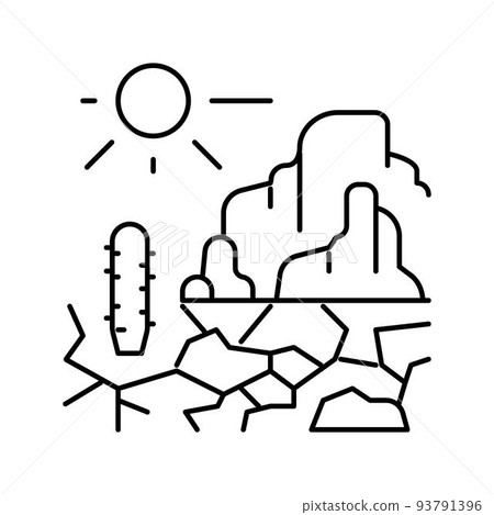 wild west line icon vector illustration 93791396