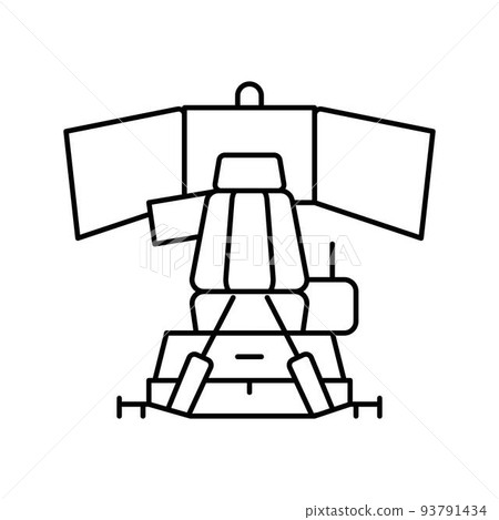 racing simulator cockpit line icon vector illustration racing simulator cockpit line icon vector illustration 93791434
