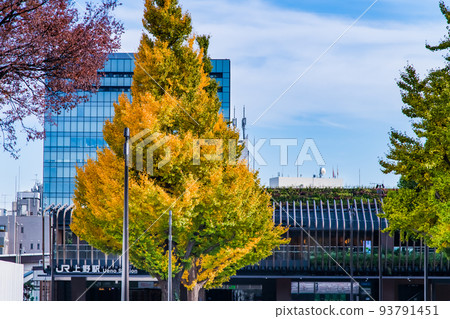 東京上野 - 黃色銀杏和上野站 - 93791451