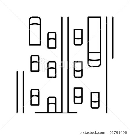 arterial road line icon vector illustration 93791496