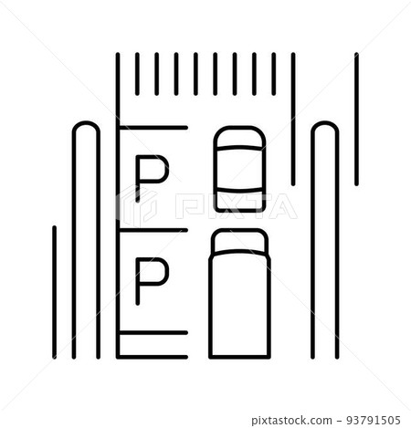 collector road line icon vector illustration 93791505