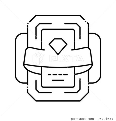 video game reward with diamond line icon vector illustration video game reward with diamond line icon vector illustration 93791635
