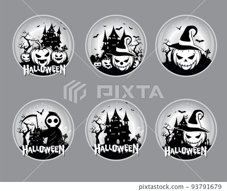 Halloween vector or logo Poster, Vector art Halloween vector or logo Poster, Vector art 93791679