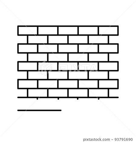 wall fence line icon vector illustration 93791690