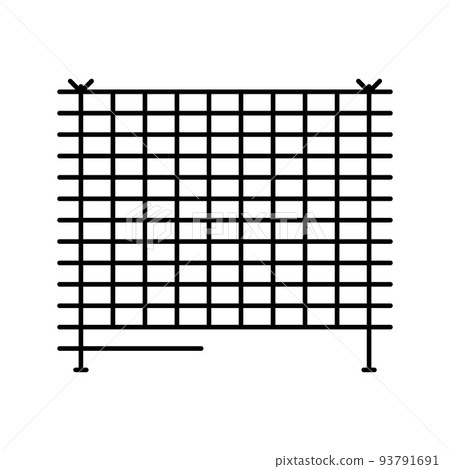 barrier fence line icon vector illustration barrier fence line icon vector illustration 93791691