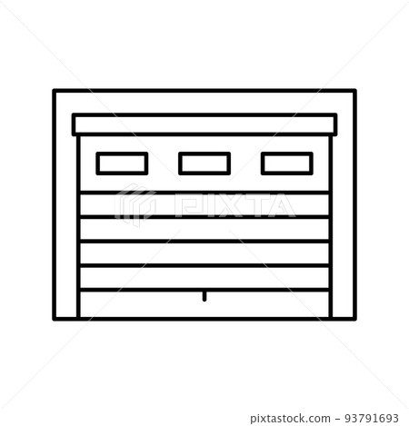 garage gate line icon vector illustration garage gate line icon vector illustration 93791693