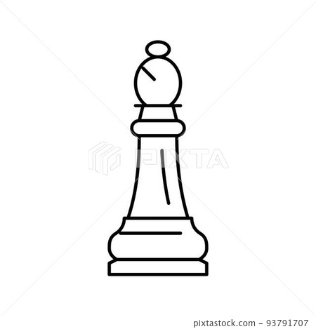 Chess Rook Contour Illustration Stock Illustration - Download