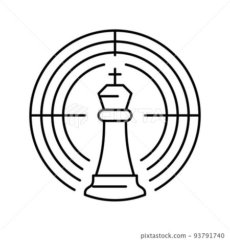 target of game line icon vector illustration 93791740