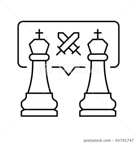 battle game line icon vector illustration battle game line icon vector illustration 93791747