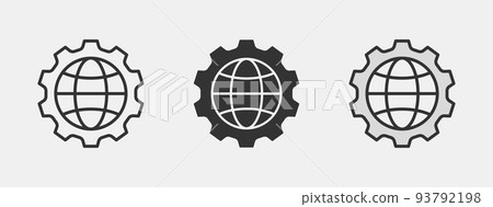 Website development icon. Programming, setting logo template. Vector illustration. 93792198