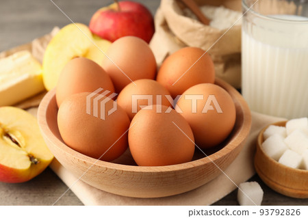 Concept of cooking cake or pie, close up Concept of cooking cake or pie, close up 93792826