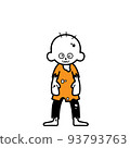 A simple zombie illustration that is easy to use for Halloween 93793763