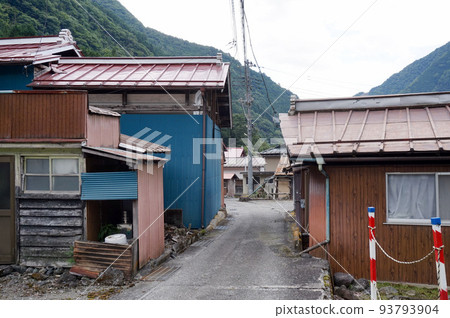 山梨縣早川町下湯島村街景 山梨縣早川町下湯島村街景 93793904