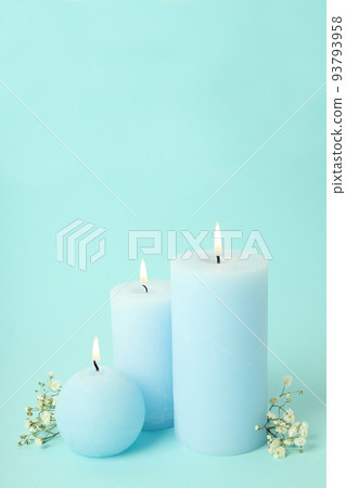 Concept of relaxation with aroma candles, space for text 93793958
