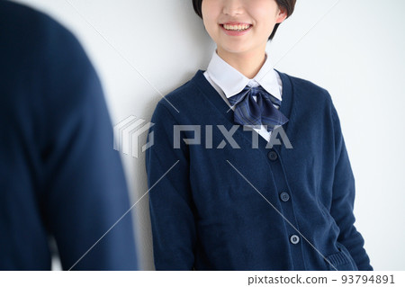 Image of a student couple after school No face Image of a student couple after school No face 93794891