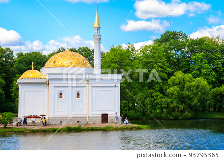 Turkish Bath pavilion in the Catherine Park in Tsarskoye Selo, Pushkin, Russia 93795365