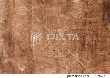 Old grungy plywood with brown mordant tone, texture 93796246