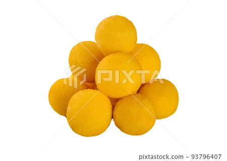 Cheese balls isolated on white background Cheese balls isolated on white background 93796407