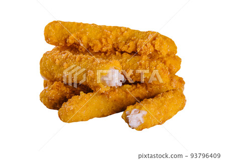 Chicken nugets isolated on white background Chicken nugets isolated on white background 93796409