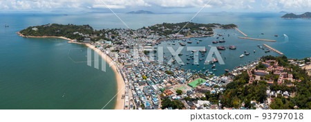 Top down view of Cheung Chau island in Hong Kong 93797018
