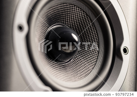 Hifi audio speaker close up Hifi audio speaker close up 93797234