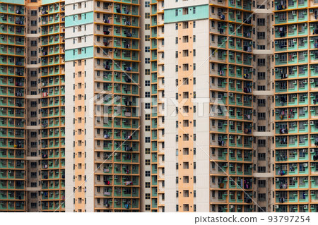 Apartment building facade exterior wall Apartment building facade exterior wall 93797254