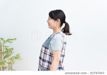 Profile of a smiling nursery teacher 93797847