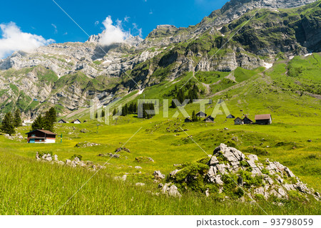 Schwaegalp with view of the Saentis summit, Canton of Appenzell-Ausserrhoden, Switzerland 93798059