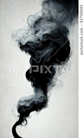 isolated gray black smoke on a white background isolated gray black smoke on a white background 93798095
