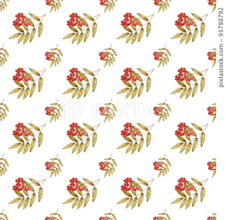 Autumn watercolor isolated seamless pattern 93798792
