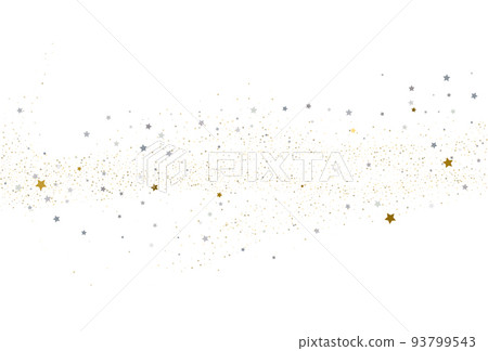 Christmas light gold and light silver glitter confetti texture. 93799543